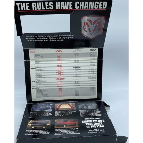 1994 Dodge Ram Pickup Truck VHS Features & Specifications Dealership Advertising - Picture 3 of 13